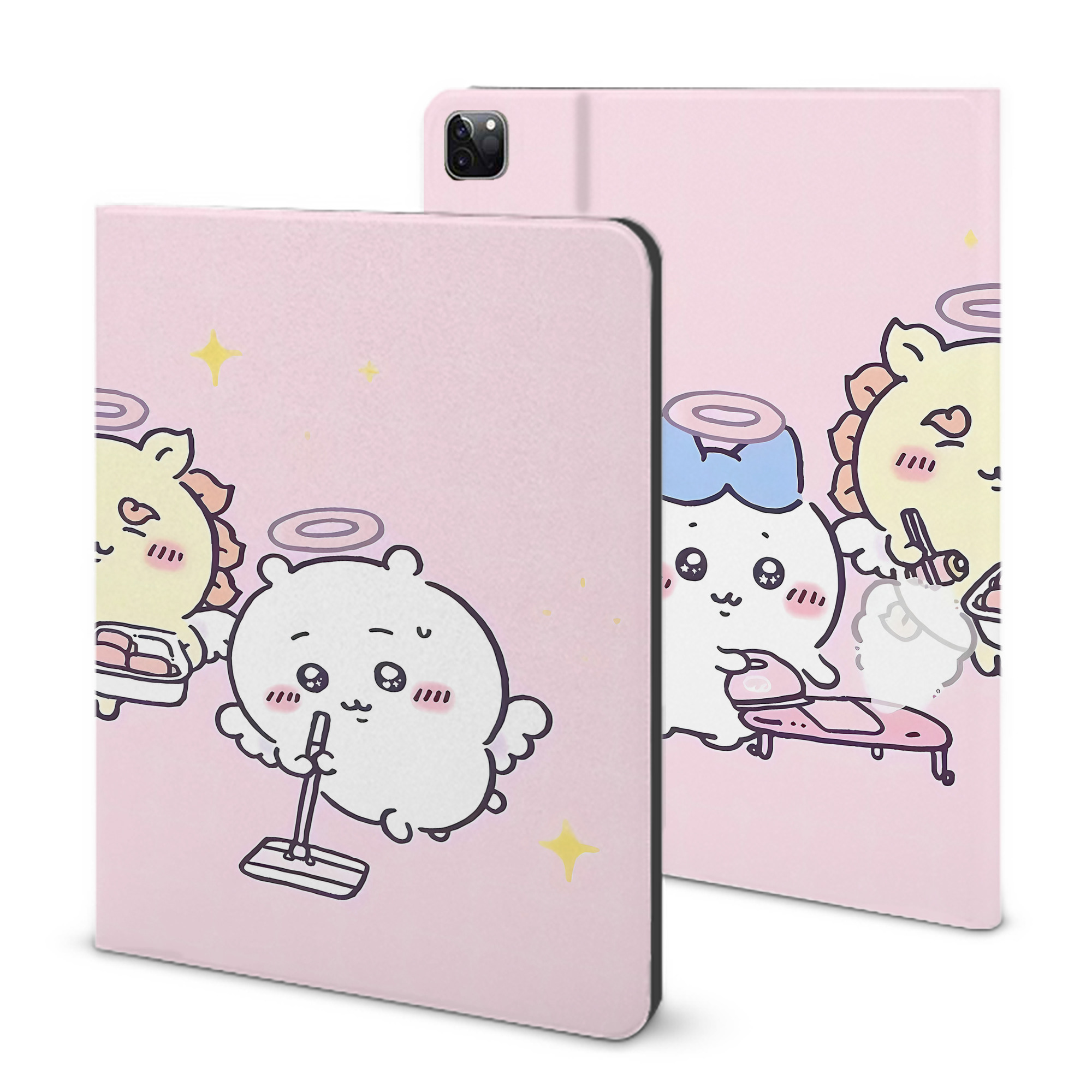 （画像用） ちいかわ Chii-kawa IPad ケース ブック型 PUレザー TPU 耐衝撃 軽量 薄型 ペン収納なし 全面保護 IPad 各モデル対応